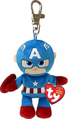Produktbild von TY, Beanie Babies Original, Captain America, Clip,  ca 10 cm