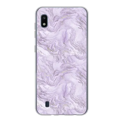 Produktbild von MuchoWow® Handyhülle Schutzhülle Hülle für Samsung Galaxy A10 Marmor - Silber - Muster Silikon Softcase Handy Hülle - Schutzhülle