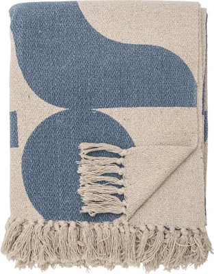 Produktbild von Agno Decke, Blue, Recycelte Baumwolle