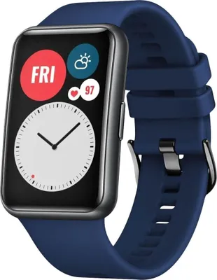 Immagine prodotto di Cinturino fisso in silicone per Huawei Watch Fit, blu scuro