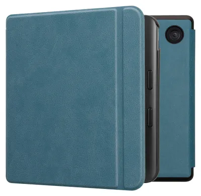 Produktbild von kwmobile Klapphülle kompatibel mit Kobo Kobo Libra Colour / Tolino Vision Color Hülle - eReader Case aus Kunstleder - Cover - Petrol
