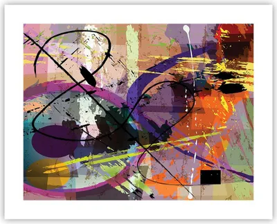 Produktbild von Poster - Poster ohne Rahmen - Abstraktion modern - 50x40 cm - Wand Bild - Wanddeko - Wandbilder - Kunstposter - Wandposter - Bilder - Kunstdruck - Wanddekoration - Wandbild - P2XAA50x40-3895