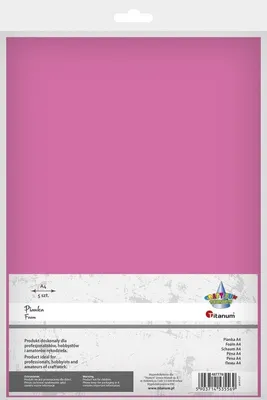 Produktbild von Dekorativer Schaumstoff rosa A4 5 Stück Titanum