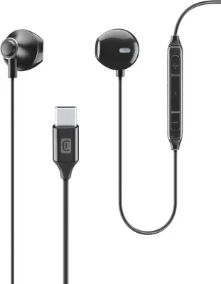 Zdjęcie produktu dla Słuchawki Cellularline USB-C z mikrofonem czarne