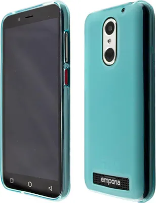 A product shot of a smartphone case, showing the front and back of a phone inside the case.