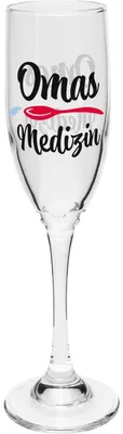 Champagneglas Omas Medizin, 22,3 cm, 20 cl, mehrfarbig