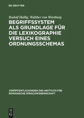 Produktbild von Begriffssystem als Grundlage für die Lexikographie Versuch eines Ordnungsschemas