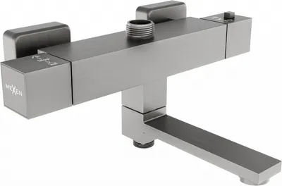 Produktbild von Mexen Cube Thermostat-Wannen-/Duschbatterie, Graphit - 77910-66