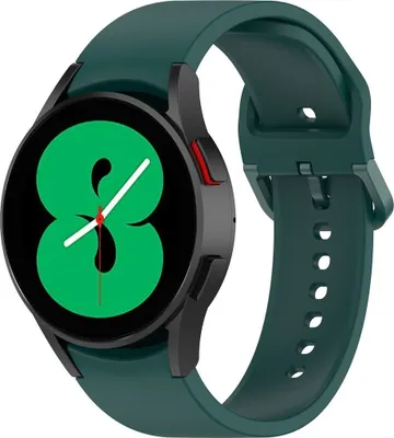 Produktbild von Sport Ersatz Armband für Samsung Galaxy Watch 5 40 / 44 mm Silikon Band Loop, Größe:44 mm, Farbe:Dunkelgrün