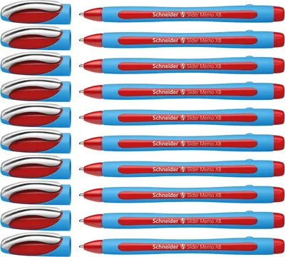 Immagine prodotto di 10x Schneider 150202 Penna a sfera Slider Memo XB 0,7 mm rosso