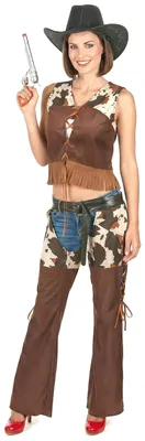 Immagine prodotto di Costume sexy da donna cowgirl marrone-beige - S