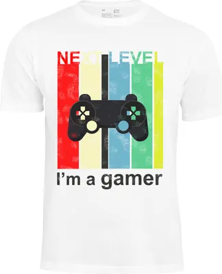 Produktbild von Cotton Prime® T-Shirt "I`m a Gamer" - Next Level L Weiß