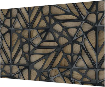 Produktbild von Wandtapete - Dekorative Tapete für Wohnzimmer - Tapetenfolie für Wanddekoration - 208x146 cm - Holznetz