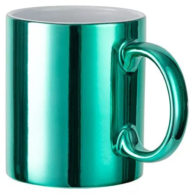 Produktbild von Tasse für Sublimation - Grün - Chromeffekt - 11oz / 320ml
