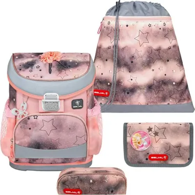 Produktbild von Belmil Mini-Fit ergonomisches Schulranzen-Set 4-teilig "Rose Ballet" mit Brustgurt