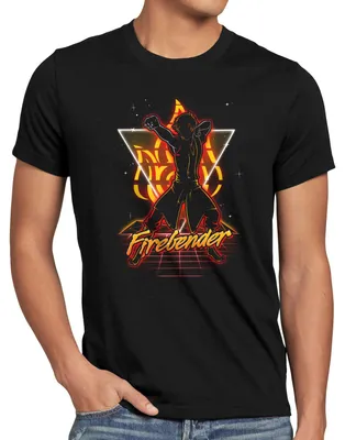 Produktbild von style3 Retro Firebender Herren T-Shirt