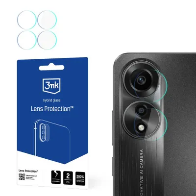 Produktbild von 3mk Hybridglas Lens Protection für Oppo A78 4G  Kamera Objektiv Kameralinse 0,16mm 6H (4 Stück)