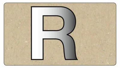 Produktbild von Spiegelornamente Grobuchstabe R