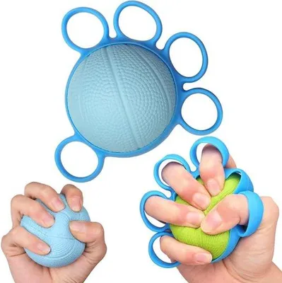 Produktbild von Handtherapie Kracht Trainer - blauw, flexibel, handgrip