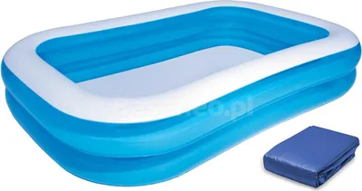 Produktbild von Aufblasbarer Familienpool 262 x 175 x 51 cm Bestway 54006 + Abdeckung