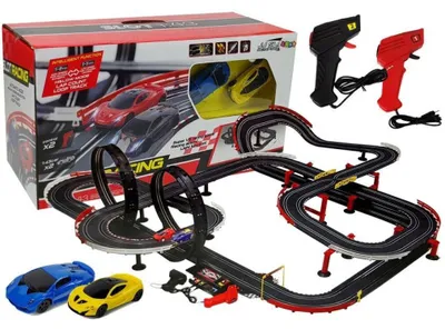 Productafbeelding van Racebaan met auto's, Cars 2, Cars, 1420 cm, Turbo, schaal 1:43, controllers