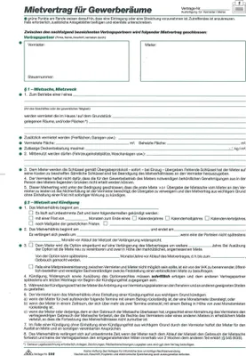 Produktbild von RNK Mietvertrag 598 Gewerberaum DIN A4 5Blatt