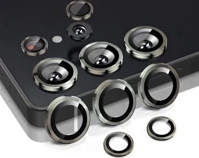 Produktbild von Kamera Linsenschutz Glas Set für Samsung Galaxy S25 Ultra Schutzglas Camera Linse Panzerfolie 9H Titan Grau