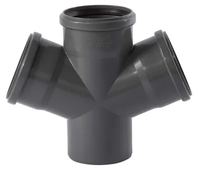 HTsafe Doppelabzweig DN110/110/110/67° grau PP
