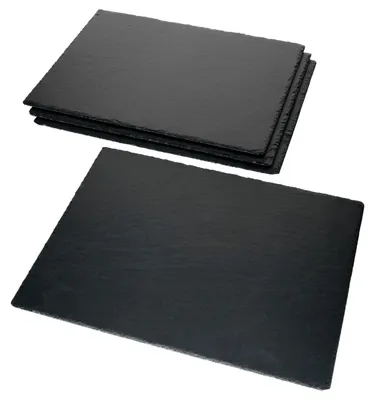 Produktbild von 4x Schieferplatten 40 x 30 cm Tisch-Set Untersetzer Servierplatte Naturschiefer