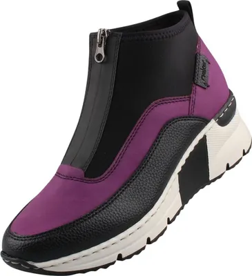 A single women's boot is shown against a white background.