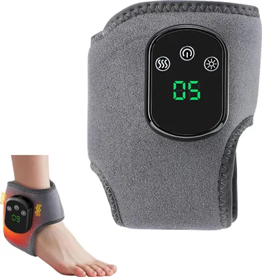 Produktbild von Fußmassagegerät elektrisch mit Knöchelbandage,Massagegerät Fußgelenk,5 Heizstufen & 3 Vibrationsmodi,30-Minuten-Timer,für Durchblutung