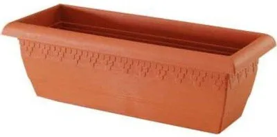 Produktbild von Rechteckige Keramik-Blumenkiste 40 cm - Zitronenfarbe.