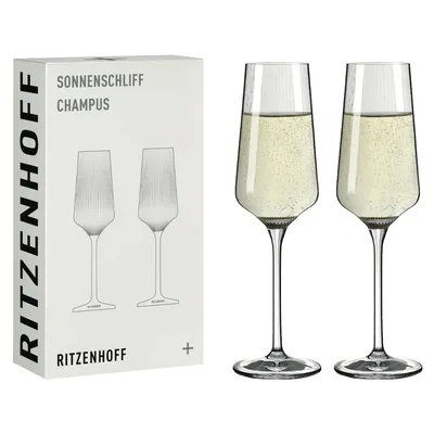 Immagine prodotto di Ritzenhoff Champusglas 2er Set Sonnenschliff 001, Kristallglas, 230 ml, R-8000004