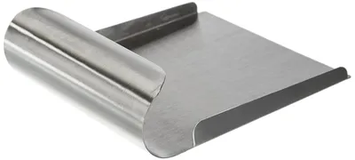 Hackmesser/Schaber 24x15 cm, Edelstahl, silber