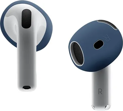 Zdjęcie produktu dla INF Silikonowe nakładki na słuchawki Apple AirPods 4 - 2 pary, przezroczyste Niebieski