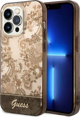 Zdjęcie produktu dla Guess GUHCP14XHGPLHC iPhone 14 Pro Max 6,7 ochre hardcase Porcelain Collection