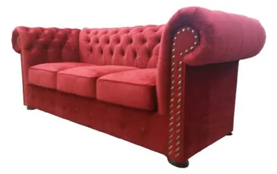 Produktbild von Chesterfield Sofa Couch Polster Textil Stoff 3er Garnitur Designer Sofas Couchen