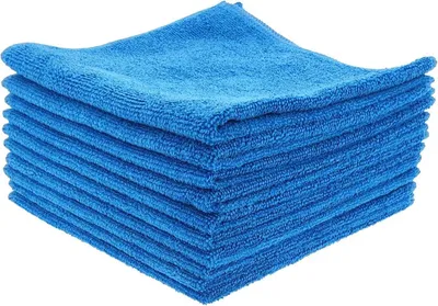Produktbild von Mikrofasertuch 40 x 40 cm Putztuch Blau 10 Tücher + varivendo Notizblock
