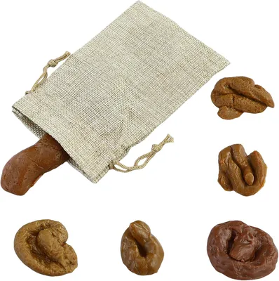 Productafbeelding van Realistische nep poo zachte nep hond poo - Set van 6 - Halloween Bruto Grappen Prank Tricks Joke Fun