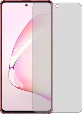 A screen protector is shown next to a smartphone.