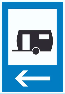 Produktbild von Wohnwagen links Schild A1 (594x841mm)