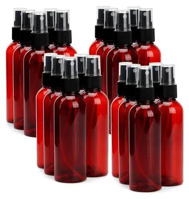 Produktbild von 20 Stück braune Sprühflaschen, 100 ml, Kunststoff-Reise-Zerstäuber