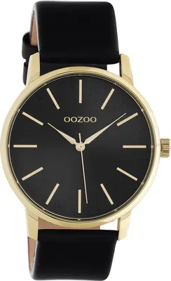 Immagine prodotto di Oozoo orologio da polso in pelle nera Orologi da donna analogici al quarzo UOC10839