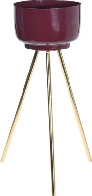 Obrázok produktu pre Stojan na rastliny, záhon v štýle LOFT, 55 cm, vínová červená