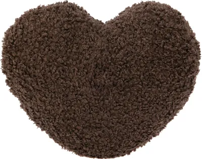 Immagine prodotto di Cuscino Cuore, imitazione agnello 35x33cm, marrone scuro