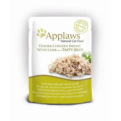 Produktbild von Applaws Katzen Nassfutter im Pouch-Beutel Hähnchenbrust mit Lamm in Gelee 70 g