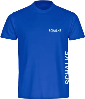 Produktbild von multifanshop Kinder T-Shirt - Schalke - Brust & Seite, blau, Größe 140