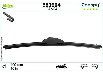 Produktbild von VALEO CANOPY CANOPY Scheibenwischer Wischblatt für FORD Fiesta Mk5 Schrägheck (JH1, JD1, JH3, JD3) Rahmenlos 400mm