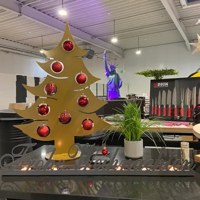 Produktbild von Tannenbaum Weihnachtsbaum Gold Weihnachtskugeln Deko X-Mas Weihnachten #824