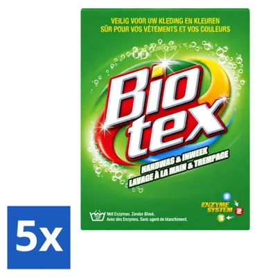 Produktbild von 5 x Biotex Handwas & Inweken Waspoeder - 720 g - Vorteilspackung - 5 Stücke